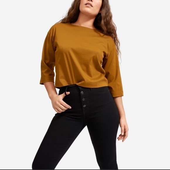 NEW EVERLANE The High-Rise Skinny Button-Fly Jean in Washed Black Size 35 Ankle - Picture 11 of 11